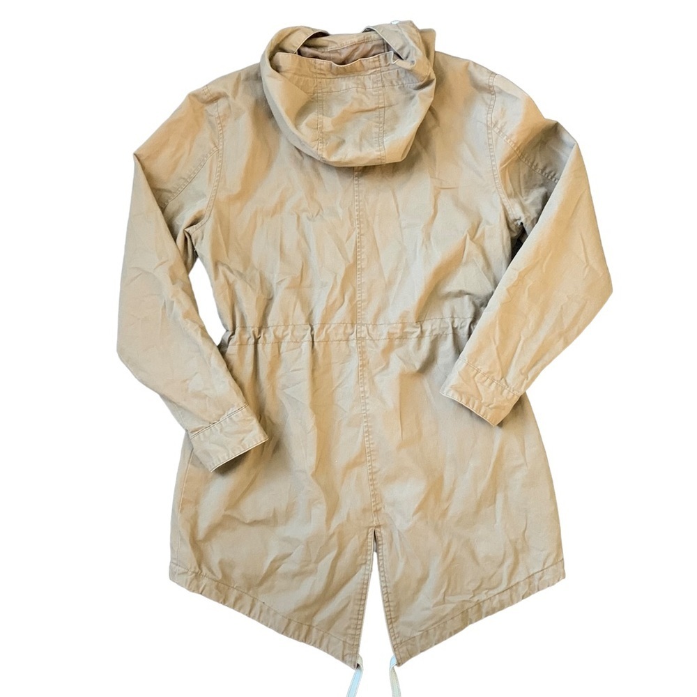 Faded Glory hooded tan khaki lightweight utility jacket size small - Picture 5 of 7